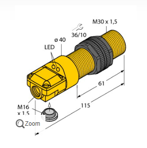 實(shí)際說(shuō)明圖爾克BI10-P30SR-VN4X2傳感器